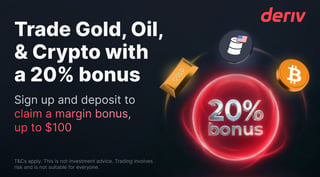 Deriv targets the first-transfer gap with a 20% margin credit for new sign-ups