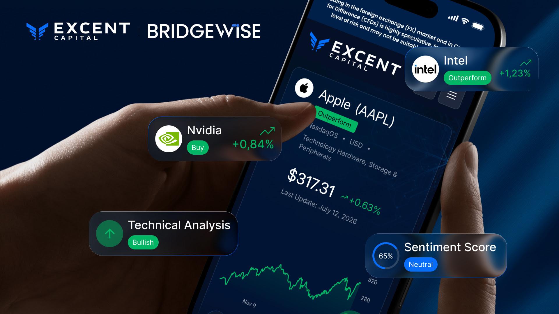 Excent Capital partners with BridgeWise to bring AI-powered market analysis to all traders