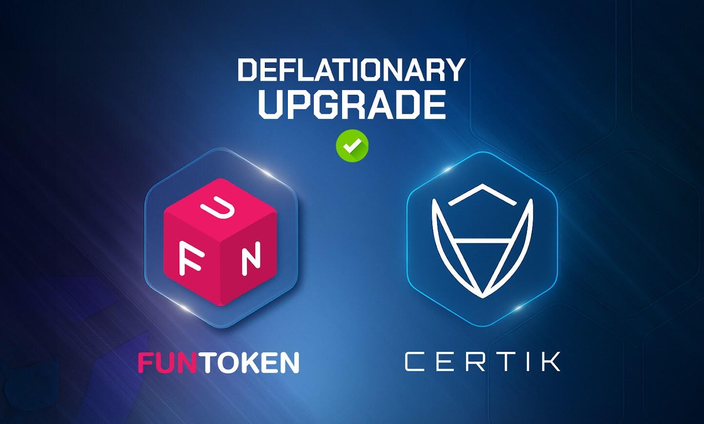 FUNToken announces deflationary update, achieves Certik certification