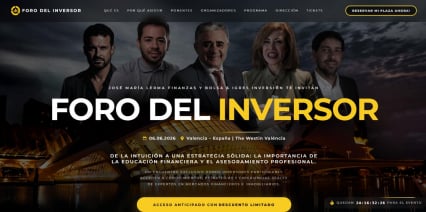 Valencia reunirá a expertos financieros e inmobiliarios en el Foro del Inversor 2026