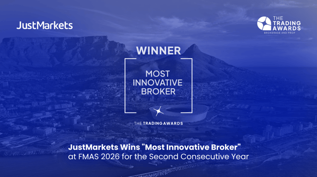 JustMarkets wins "Most Innovative Broker" at FMAS 2026 for the second consecutive year