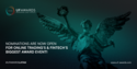 Nominations are now open for online trading’s & Fintech’s biggest award event!