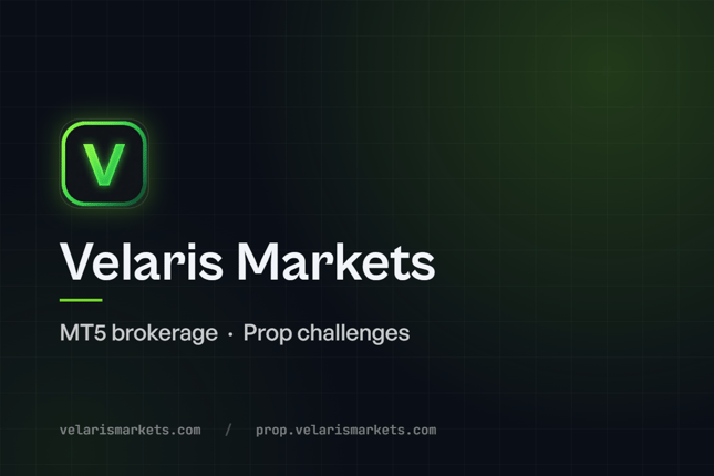 Velaris Markets prop challenges start at $29 for a $2,500 simulated account 