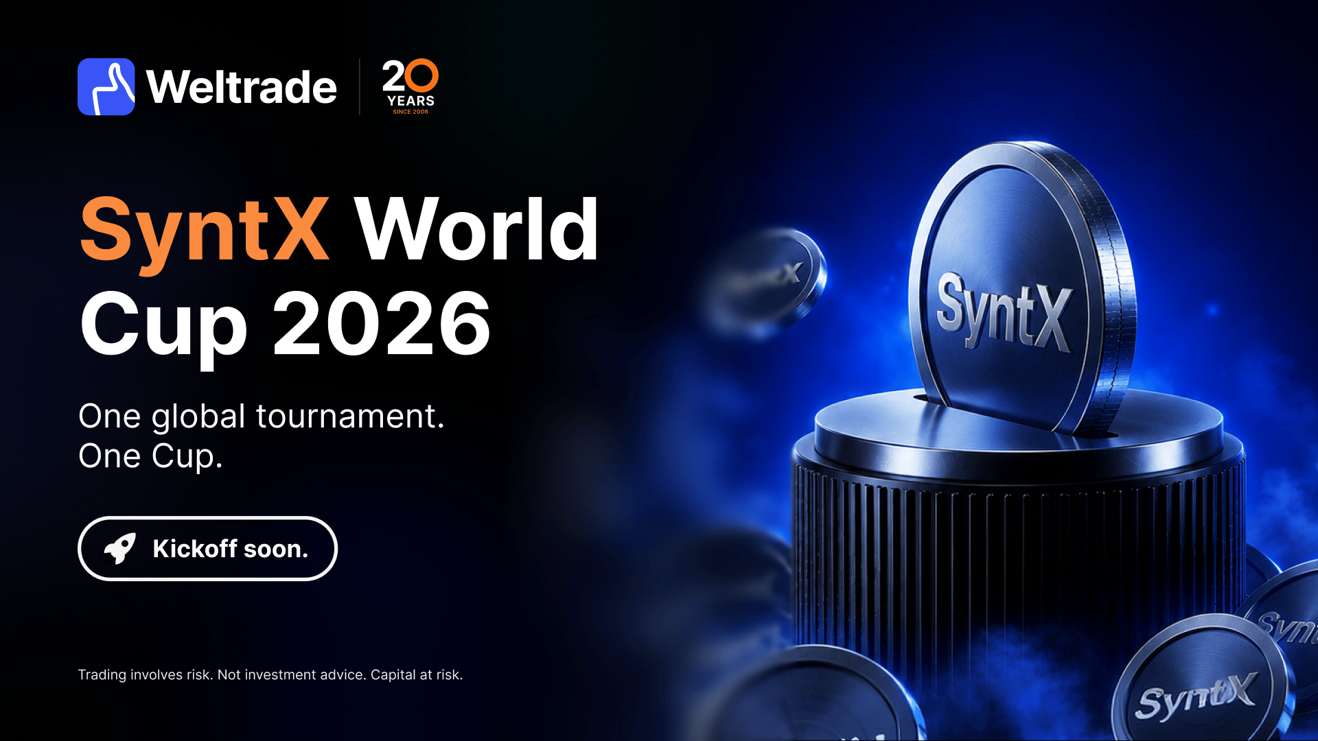 Weltrade launches SyntX World Cup 2026 - A $100,000 global trading tournament to mark 20 years in the market