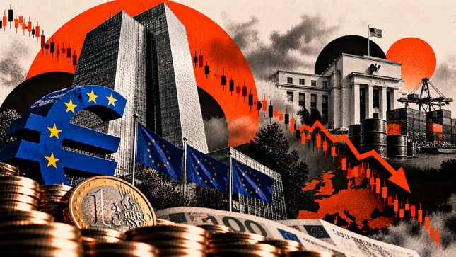 Ba động lực cơ bản đều đang đẩy đồng euro đi xuống. Biểu đồ này cho thấy chúng đang hội tụ tại 1,1000