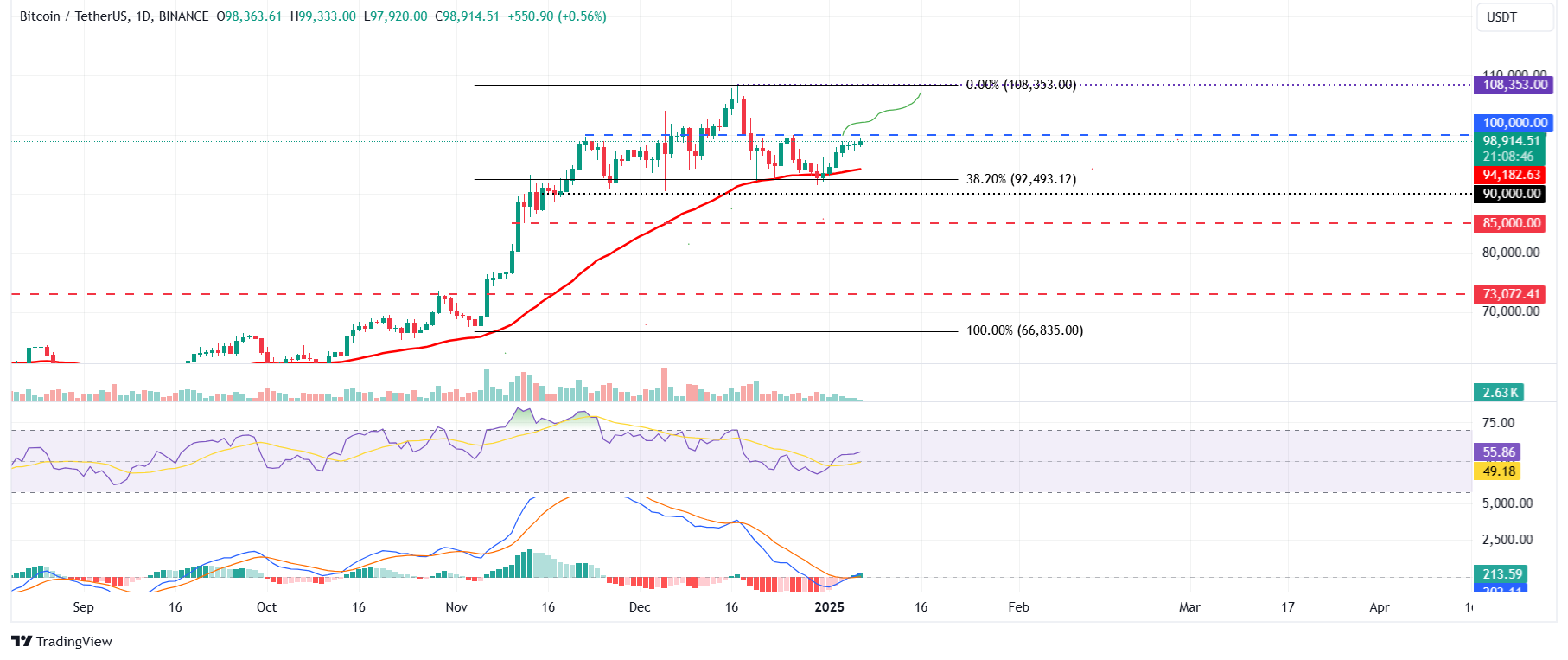 BTC/USDT Daily Chart