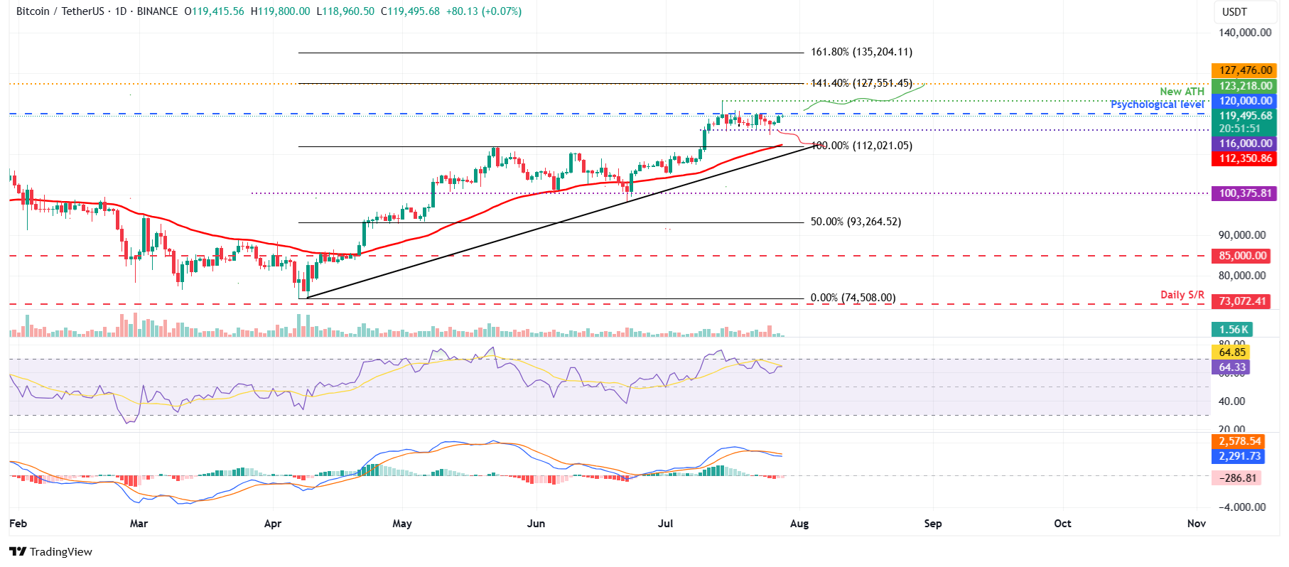 BTC/USDT daily chart