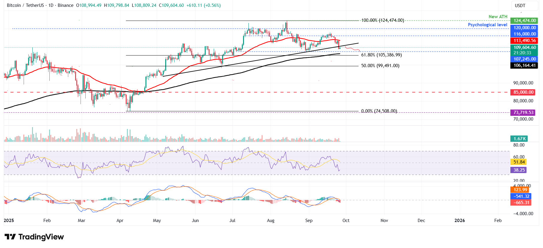 BTC/USDT daily chart 