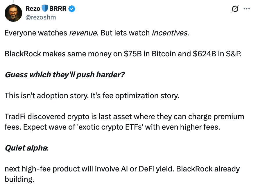 BlackRock Bitcoin ETF earns more than its flagship S&P 500 fund