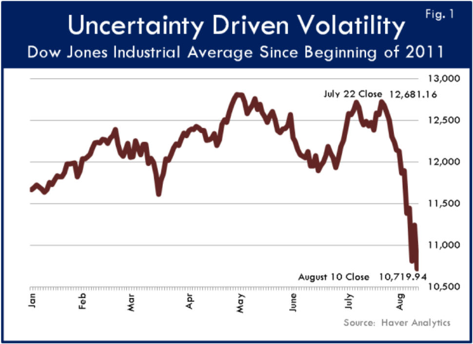 Uncertainty driven volatility in summer 2011