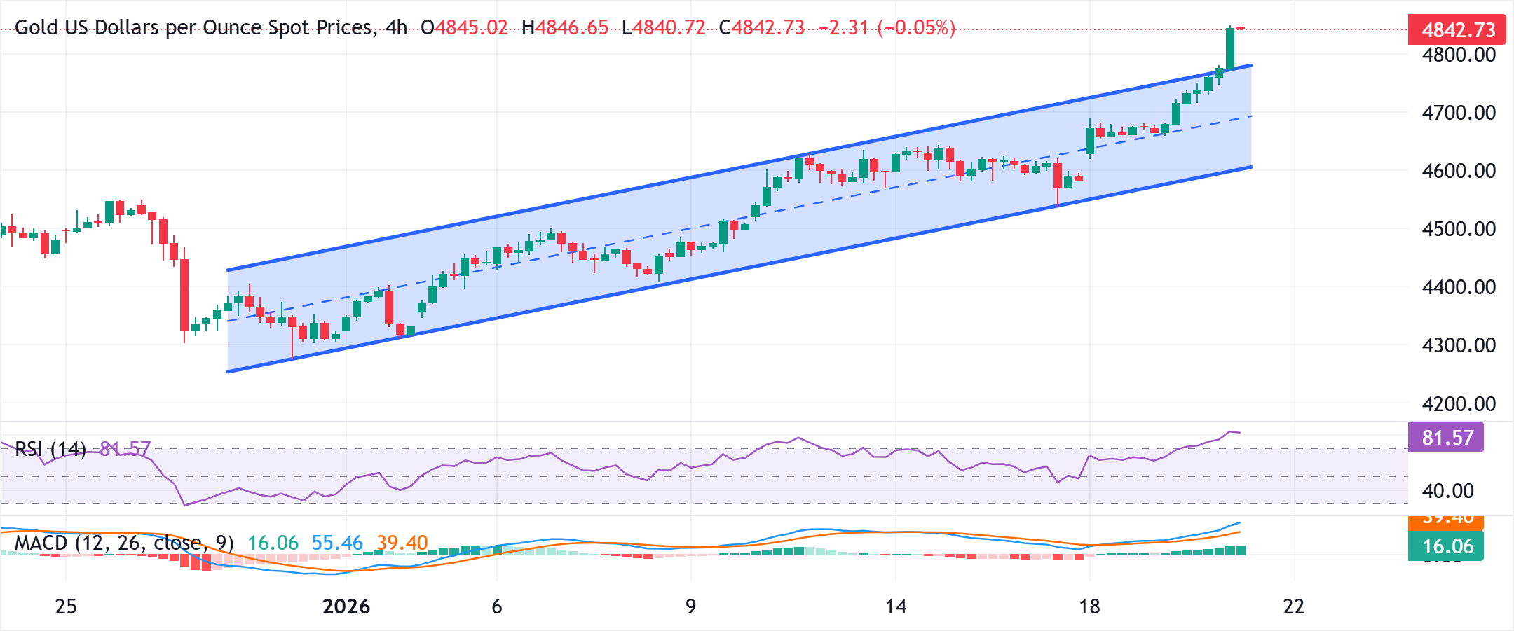 圖表分析 XAU/USD