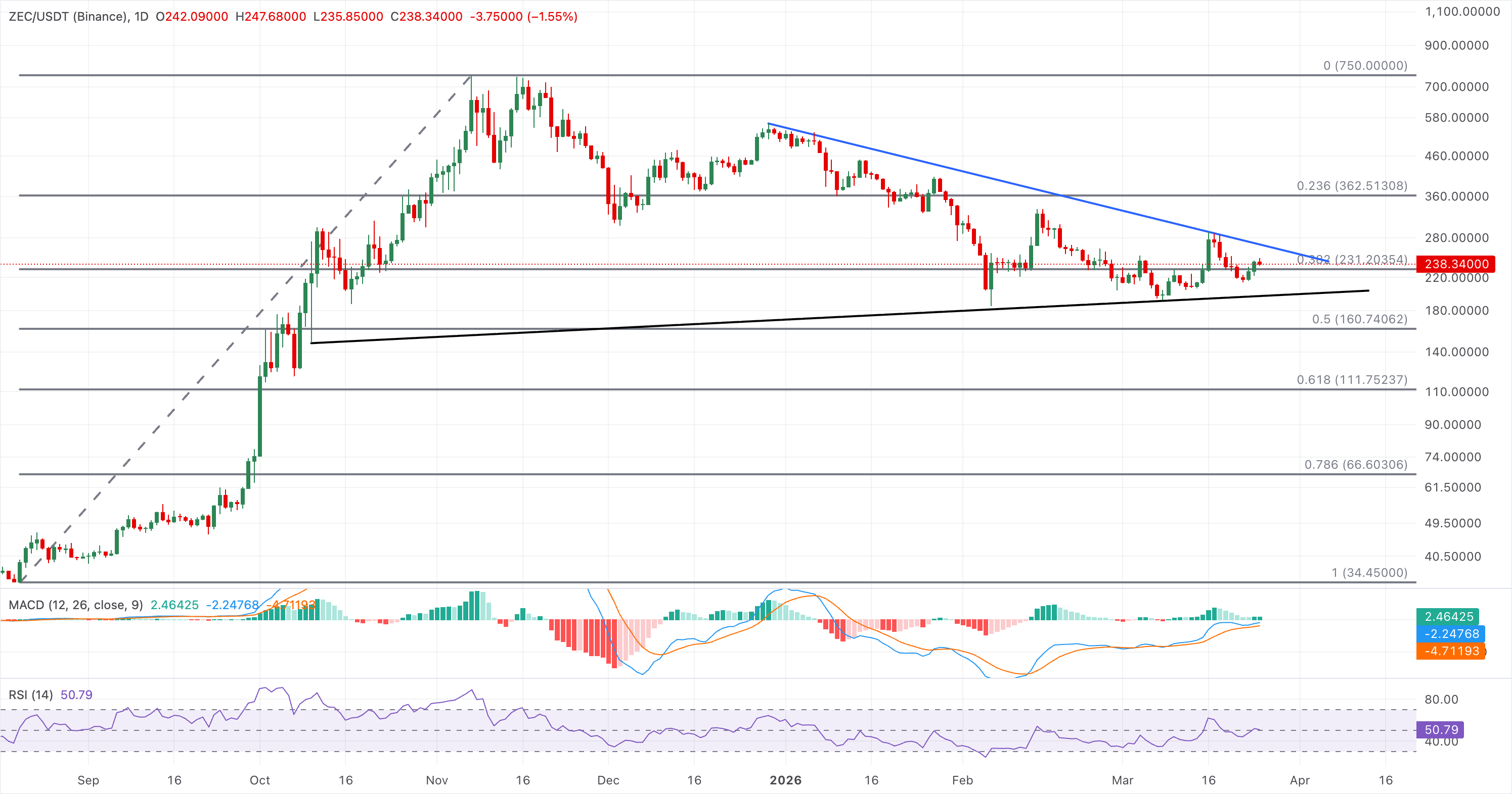 Chart Analysis ZEC/USDT (Binance)