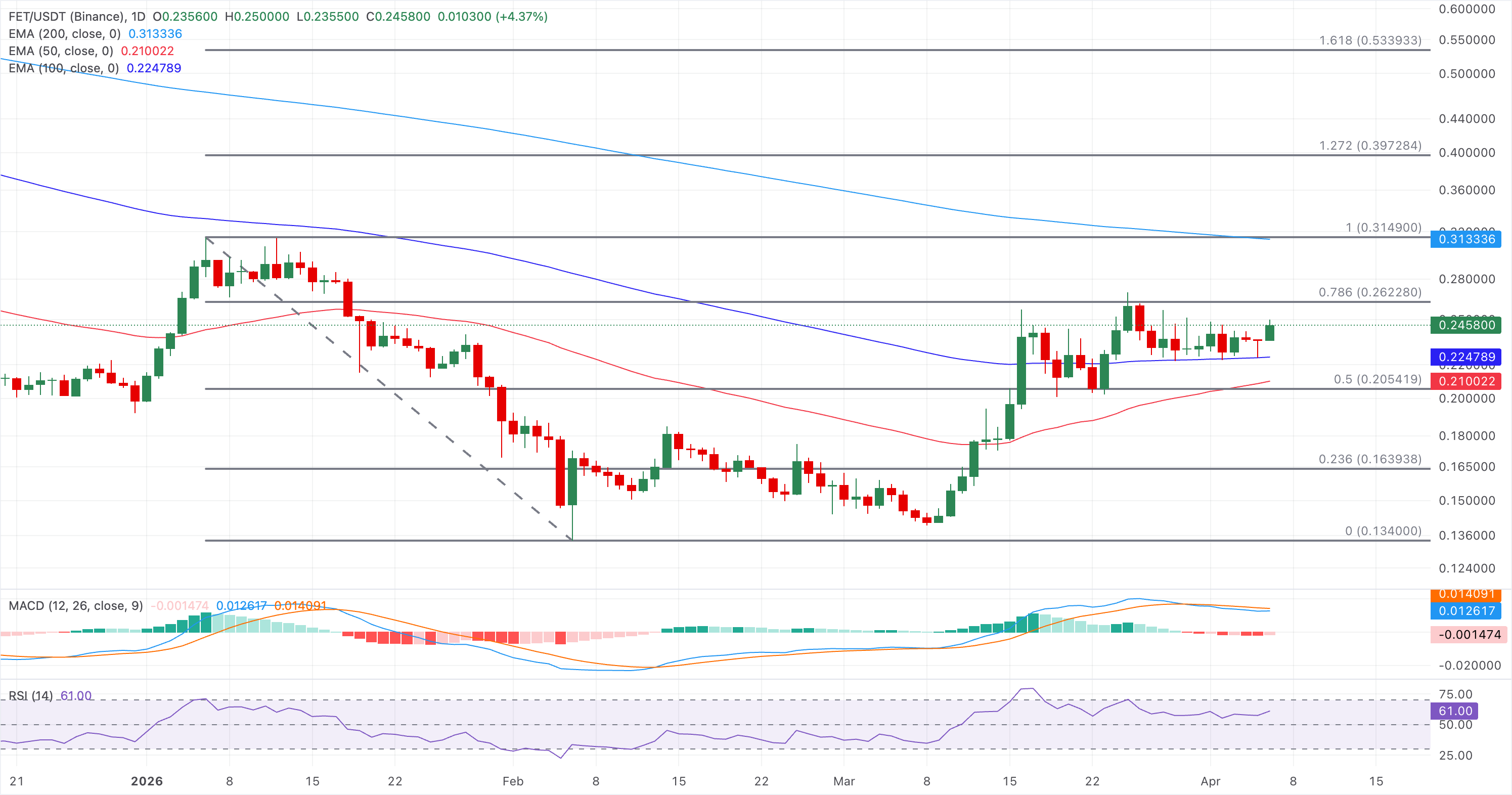 Chart Analysis FET/USDT (Binance)