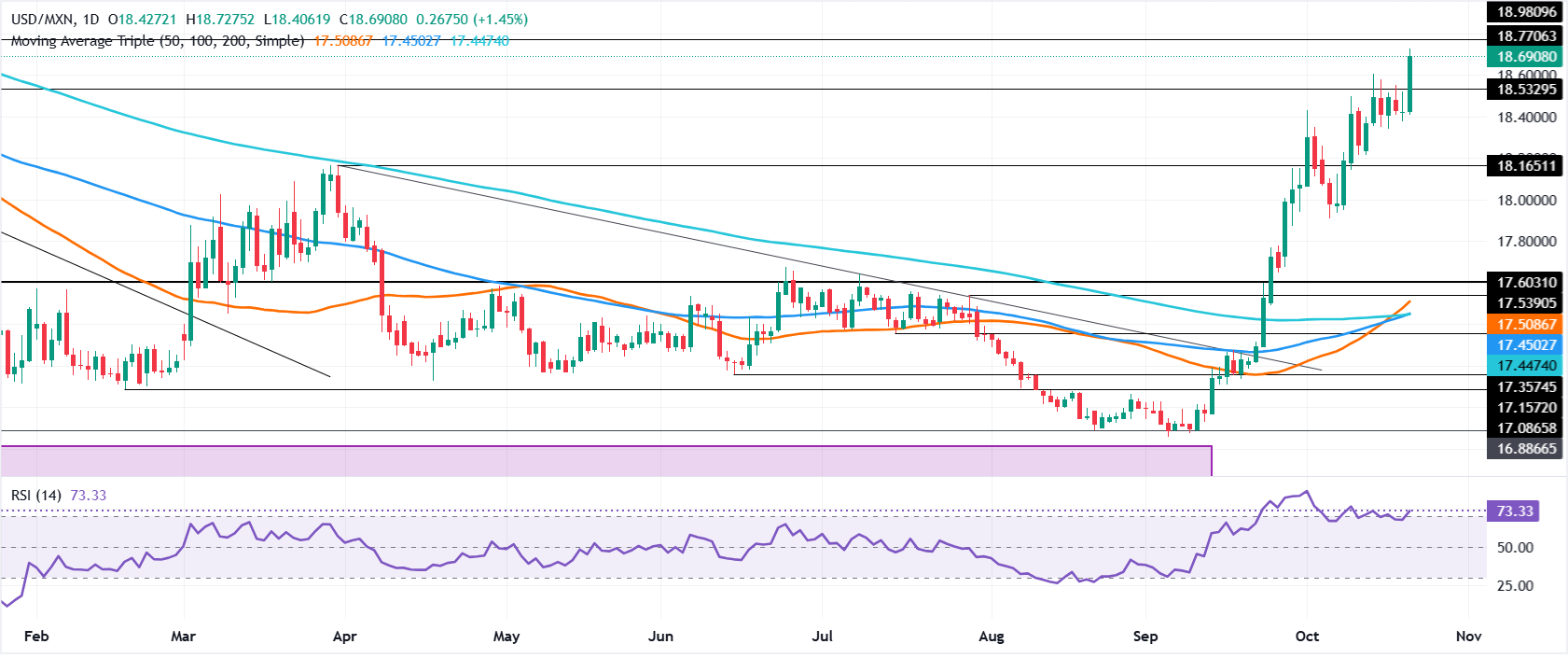 Chart Analysis USD/MXN