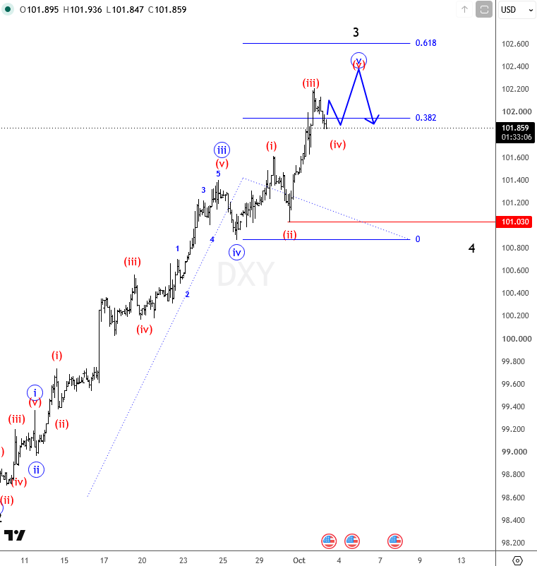 DXY Elliott Wave chart