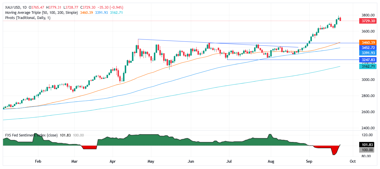 Gold daily chart
