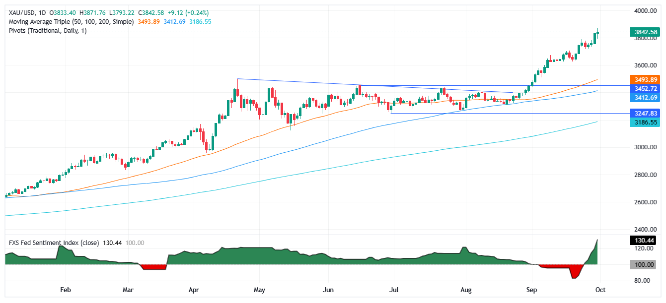 Gold daily chart
