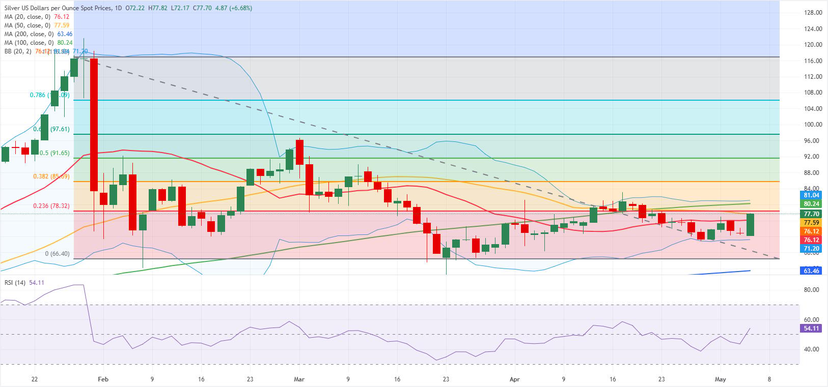 Silver daily chart