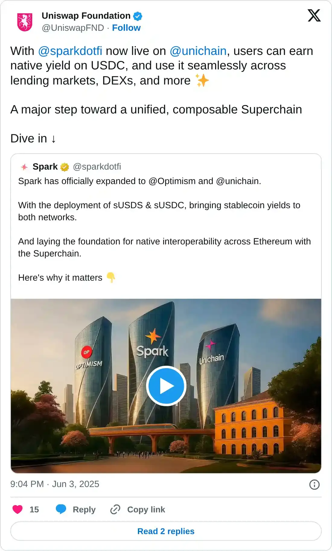 https://x.com/UniswapFND/status/1930007760470741288