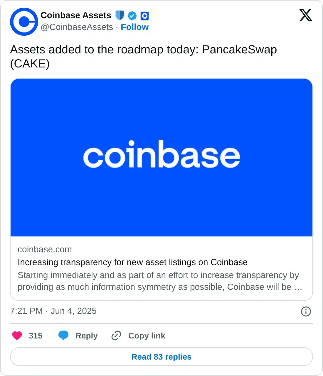 https://x.com/CoinbaseAssets/status/1930344249029009491