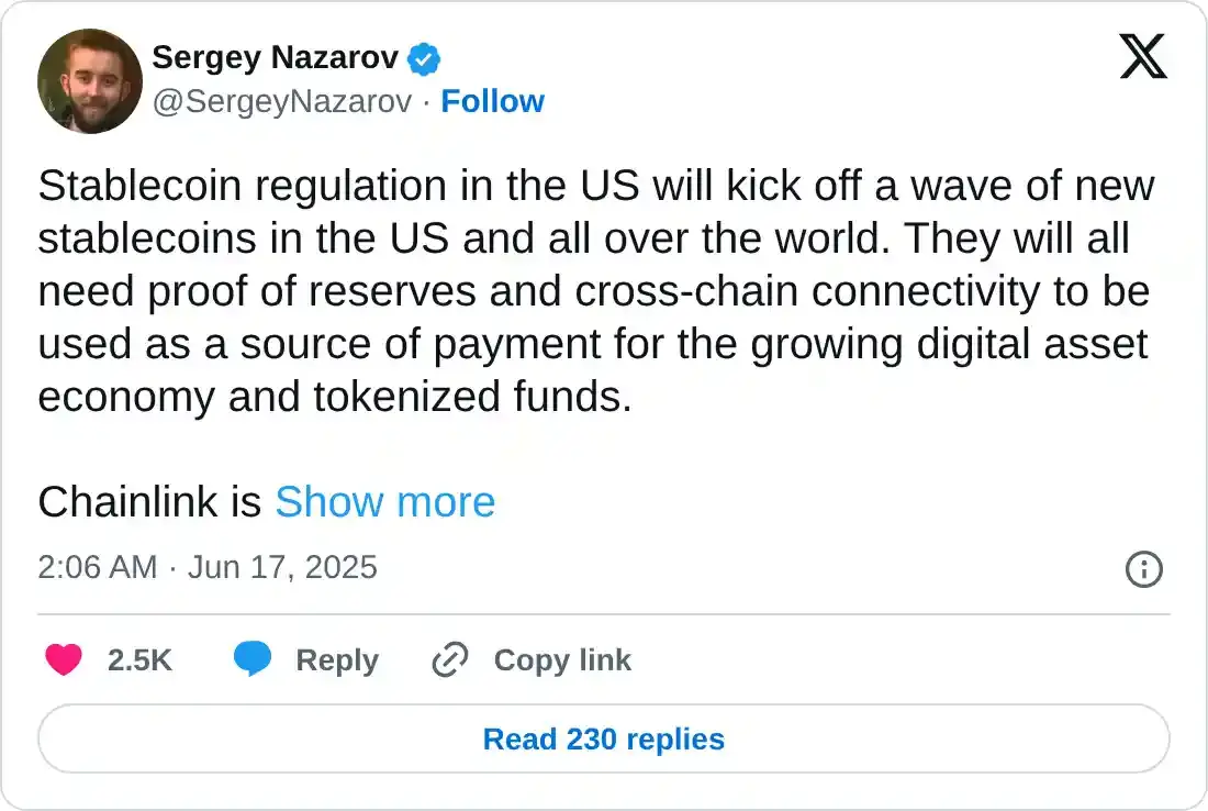 https://twitter.com/SergeyNazarov/status/1934794778002026872