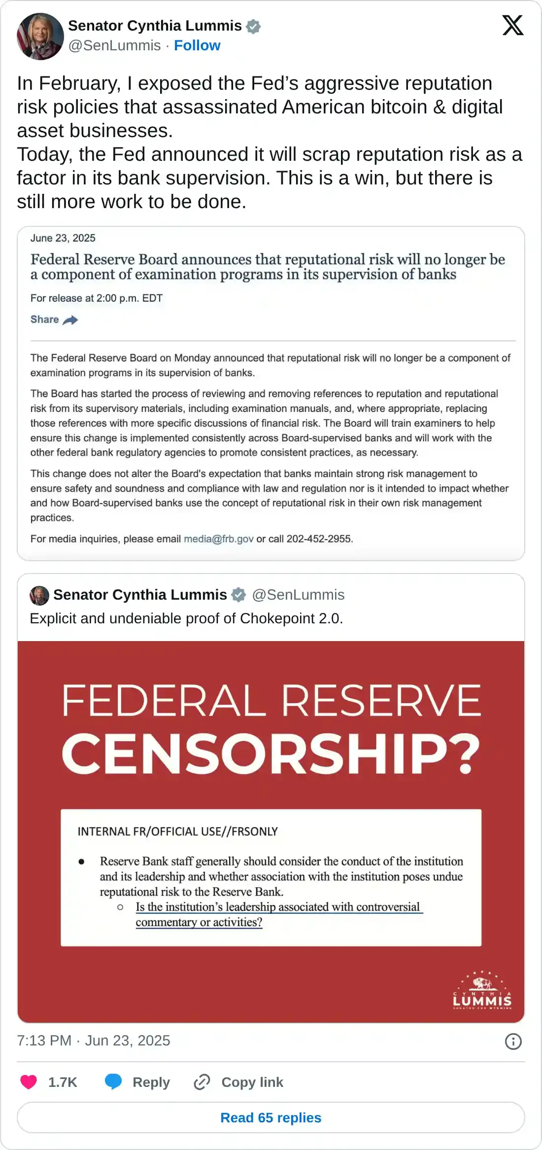 https://twitter.com/SenLummis/status/1937227567238455572