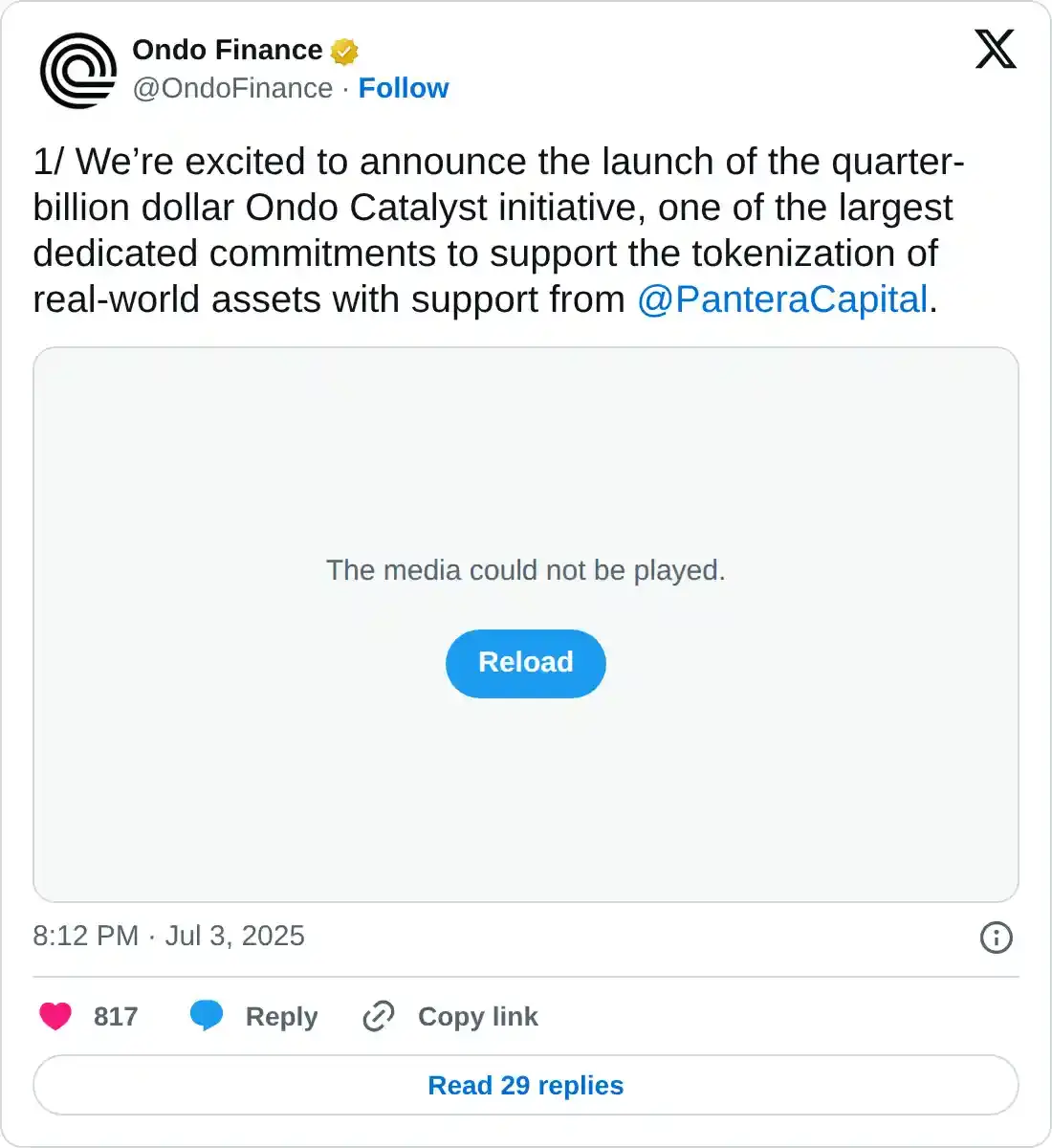https://x.com/OndoFinance/status/1940866167222194328