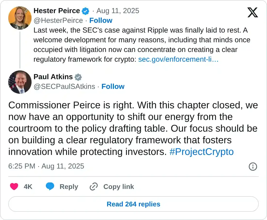 https://x.com/SECPaulSAtkins/status/1954972386358362158