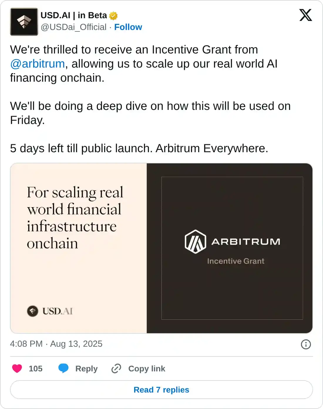 https://x.com/USDai_Official/status/1955662818470203681