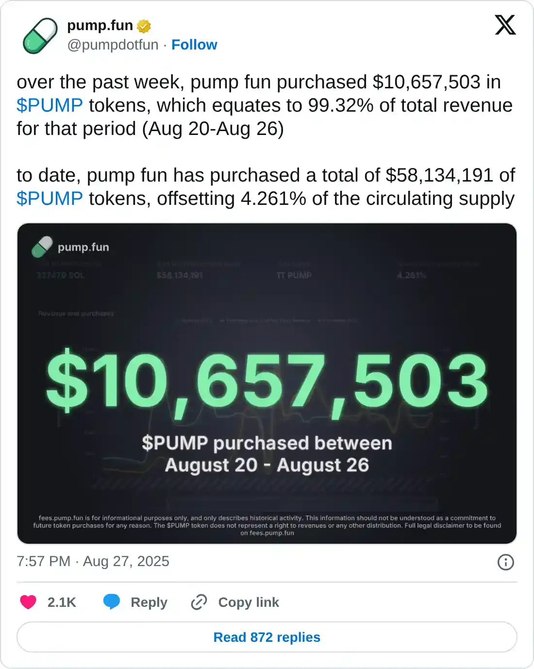 https://x.com/pumpdotfun/status/1960793858180010092