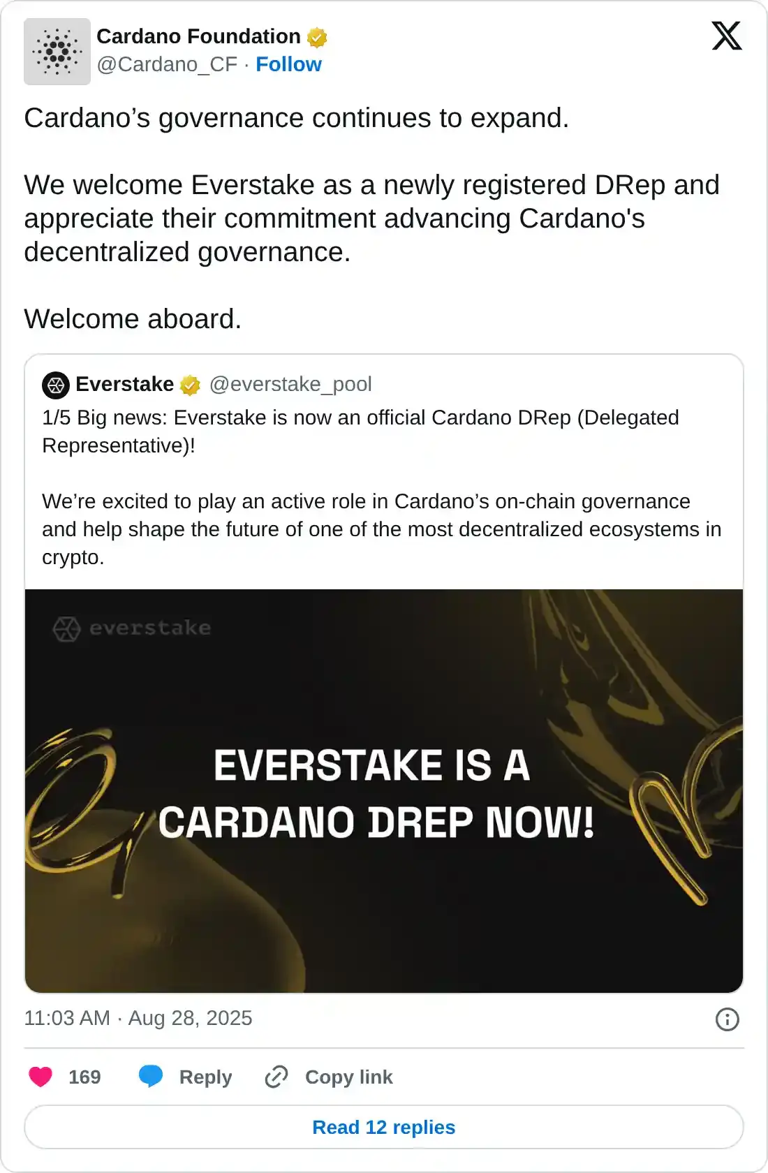 https://twitter.com/Cardano_CF/status/1961021780237140049