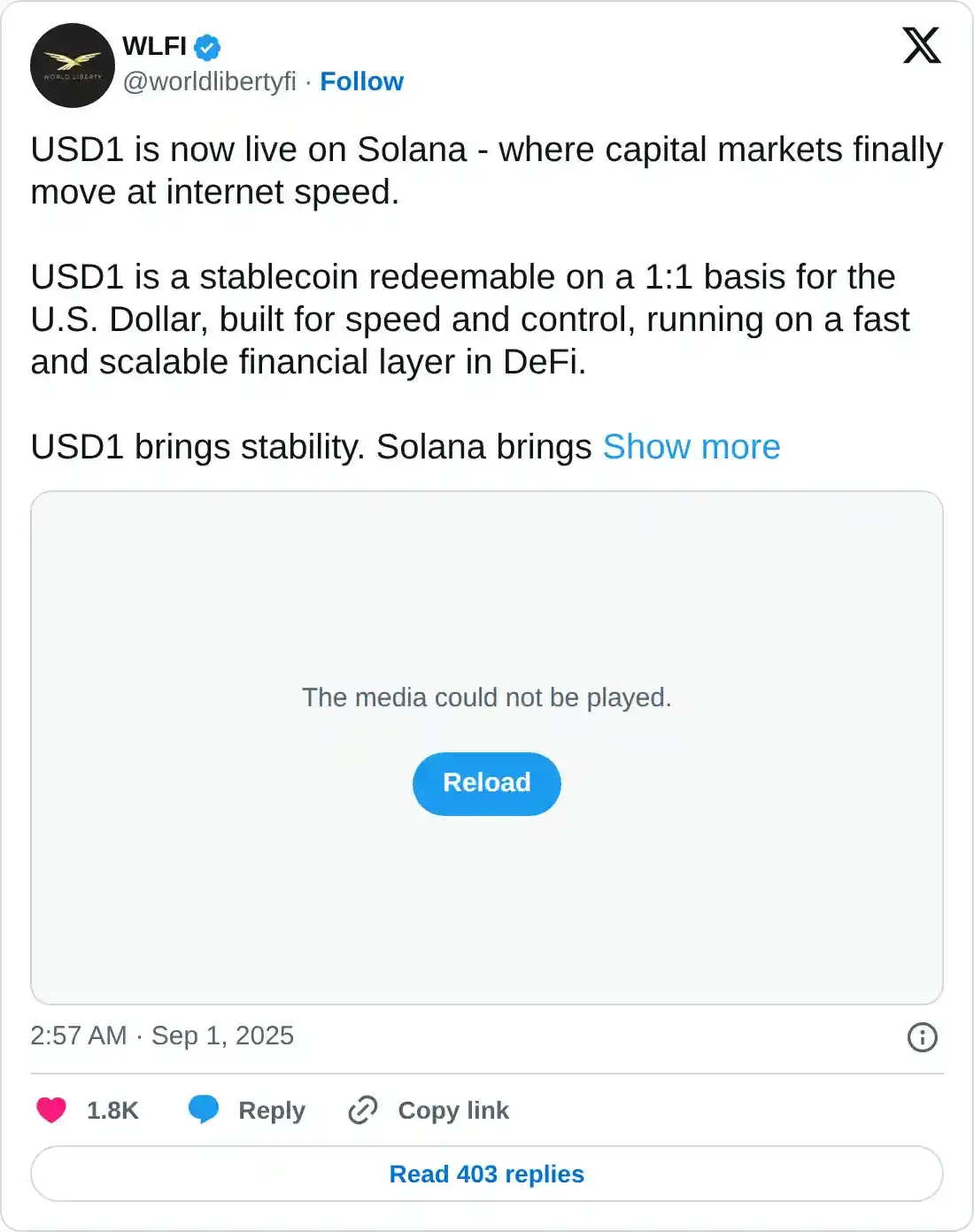 https://twitter.com/worldlibertyfi/status/1962348972481098198