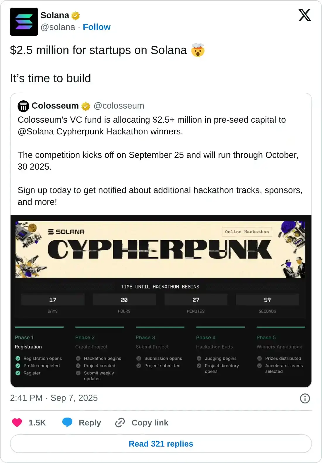 https://twitter.com/solana/status/1964700634382503957