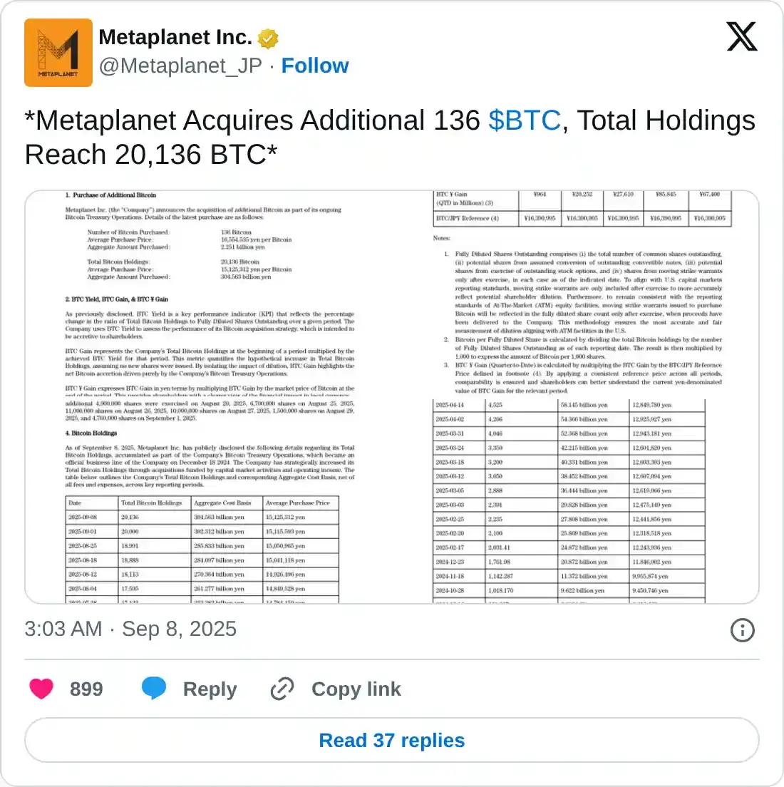 https://twitter.com/Metaplanet_JP/status/1964887196458275049