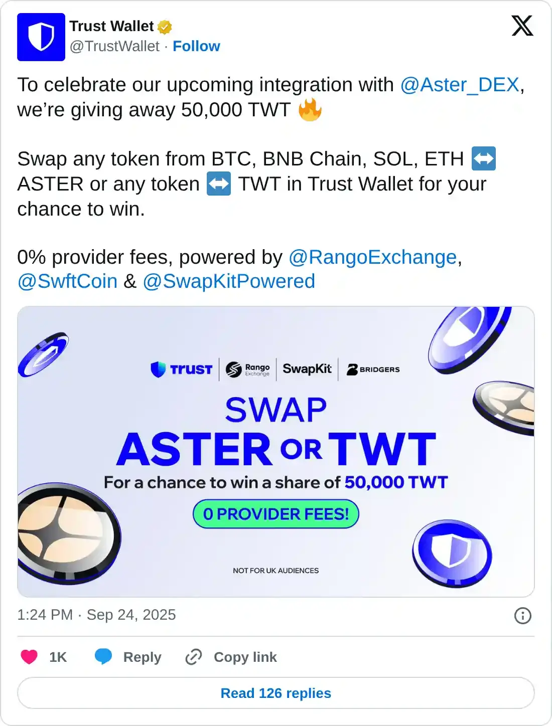 https://x.com/TrustWallet/status/1970841675682779303