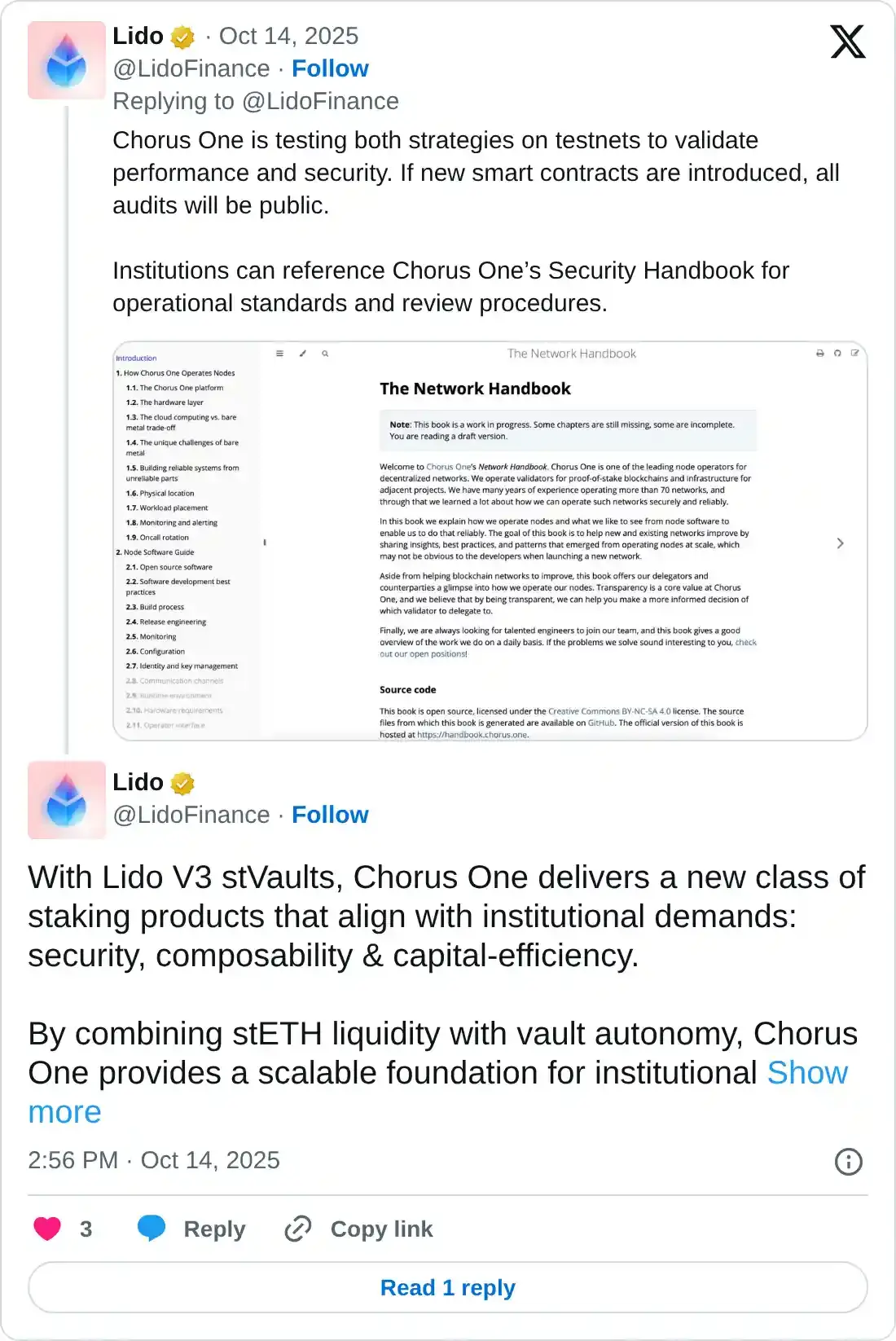 https://x.com/LidoFinance/status/1978112580968149010
