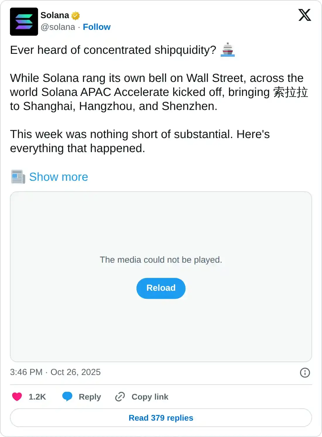 https://twitter.com/solana/status/1982473801100108119
