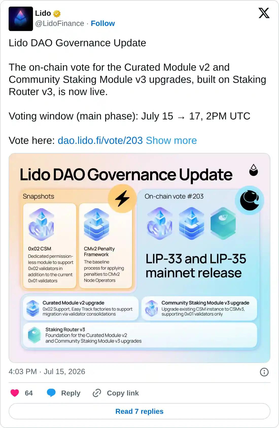 https://x.com/LidoFinance/status/2077423699393654825